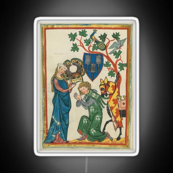Chivalry 14th Century Codex Manesse RGB Neon Sign