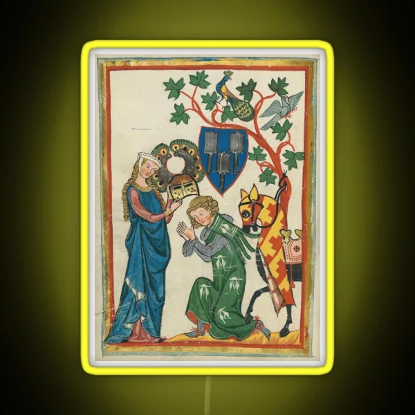 Chivalry 14th Century Codex Manesse RGB Neon Sign