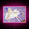 Glowing Neon Sign Featuring Iconic Chobits Character in Vibrant Color