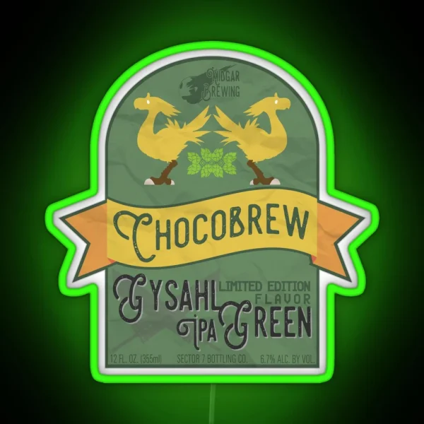 Chocobrew Gysahl Green IPA RGB Neon Sign