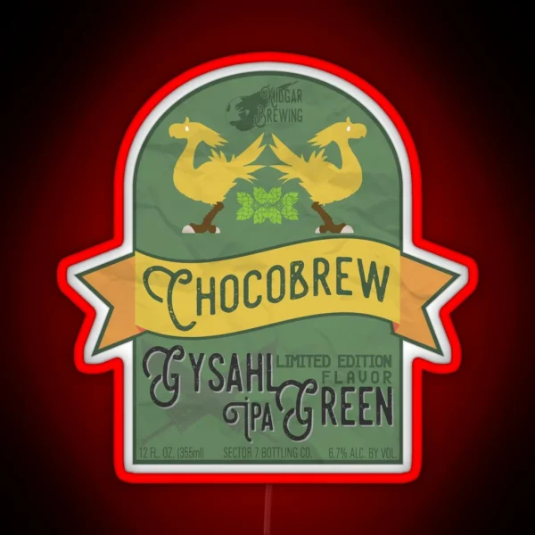 Chocobrew Gysahl Green IPA RGB Neon Sign