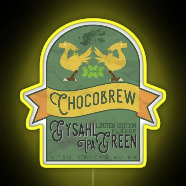 Chocobrew Gysahl Green IPA RGB Neon Sign