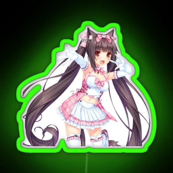 Chocola Kawaii Anime Led RGB Neon Sign
