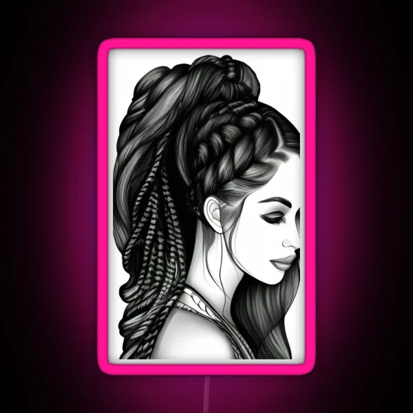 Chocolate Braids RGB Neon Sign