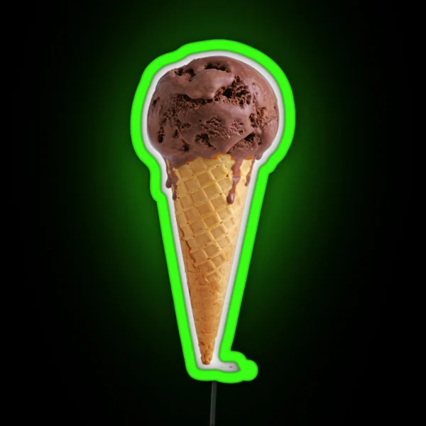 Chocolate Cone RGB Neon Sign
