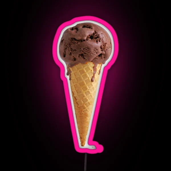 Chocolate Cone RGB Neon Sign