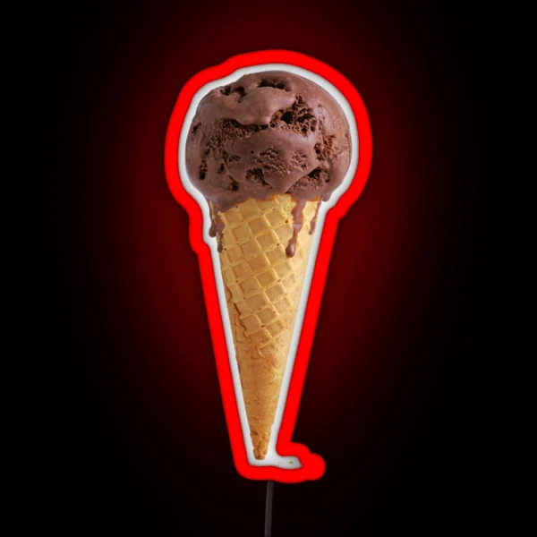 Chocolate Cone RGB Neon Sign