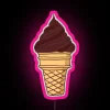 Color-Changing Rainbow LED Neon Sign Display for Ice Cream Connoisseurs Only