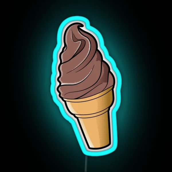 Chocolate Ice Cream RGB Neon Sign
