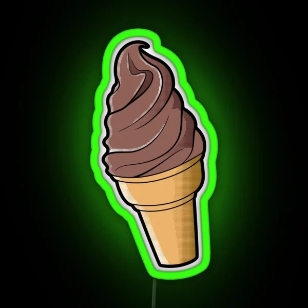 Chocolate Ice Cream RGB Neon Sign