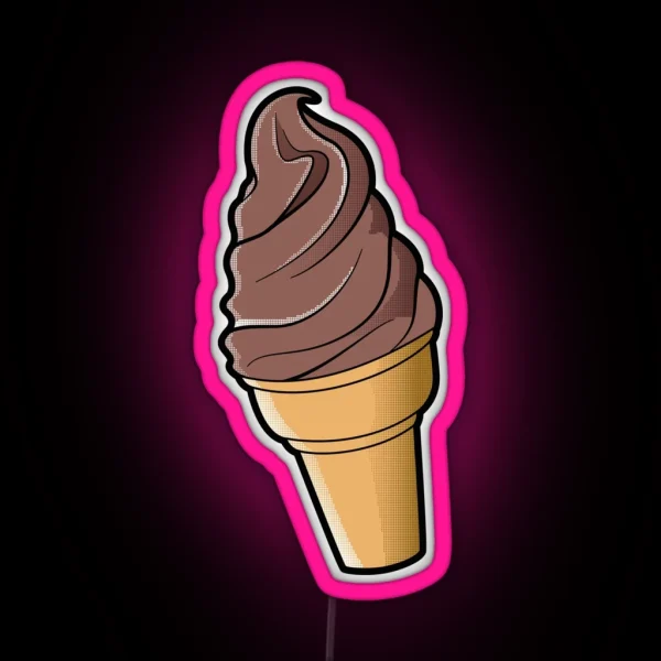 Chocolate Ice Cream RGB Neon Sign