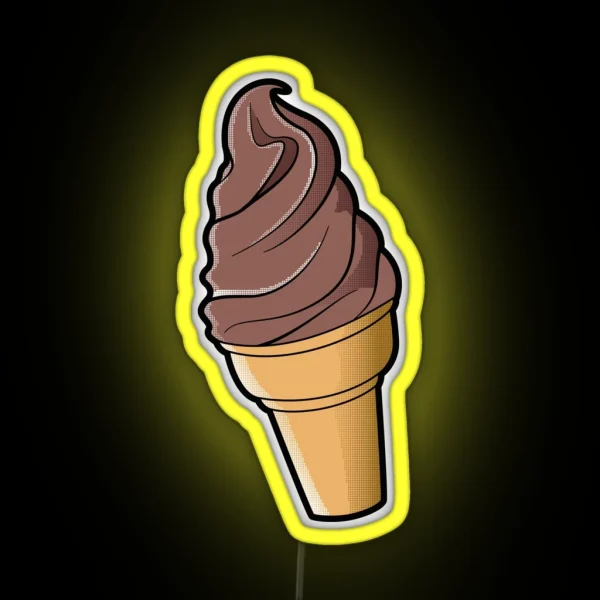 Chocolate Ice Cream RGB Neon Sign
