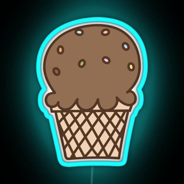 Chocolate Icecream RGB Neon Sign