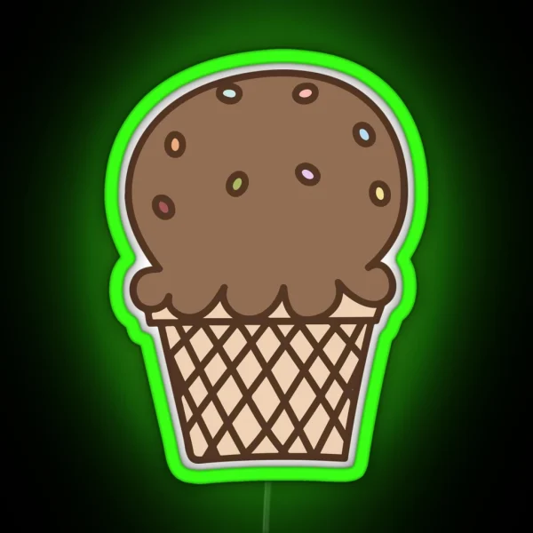 Chocolate Icecream RGB Neon Sign