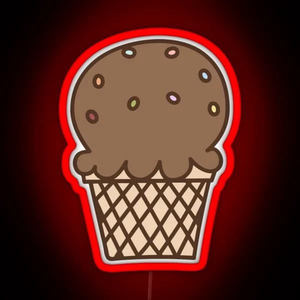 Chocolate Icecream RGB Neon Sign