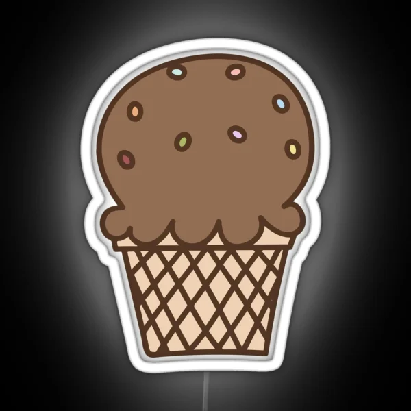 Chocolate Icecream RGB Neon Sign