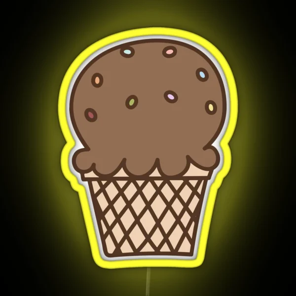 Chocolate Icecream RGB Neon Sign