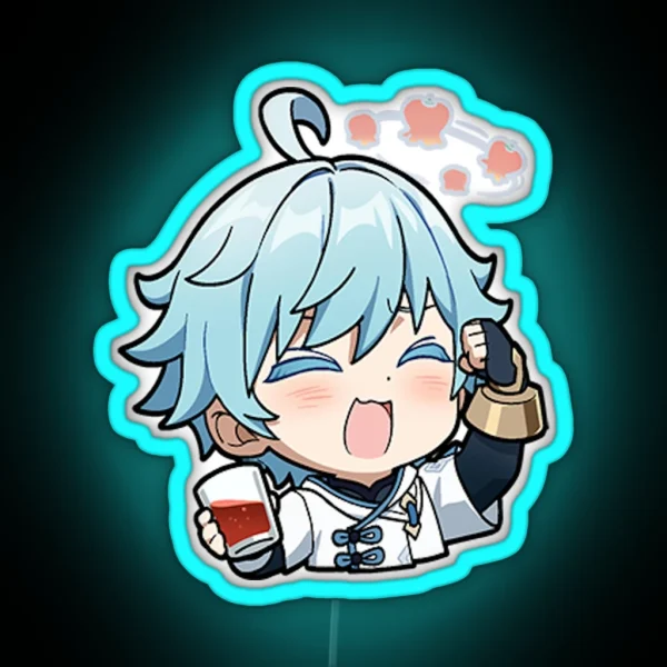 Chongyun Chibi Genshin Impact RGB Neon Sign