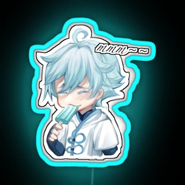 Chongyun Fanmade Genshin Merch RGB Neon Sign