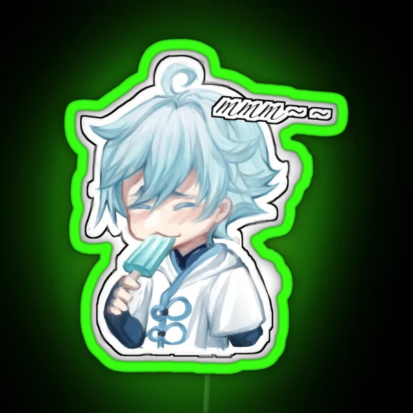 Chongyun Fanmade Genshin Merch RGB Neon Sign