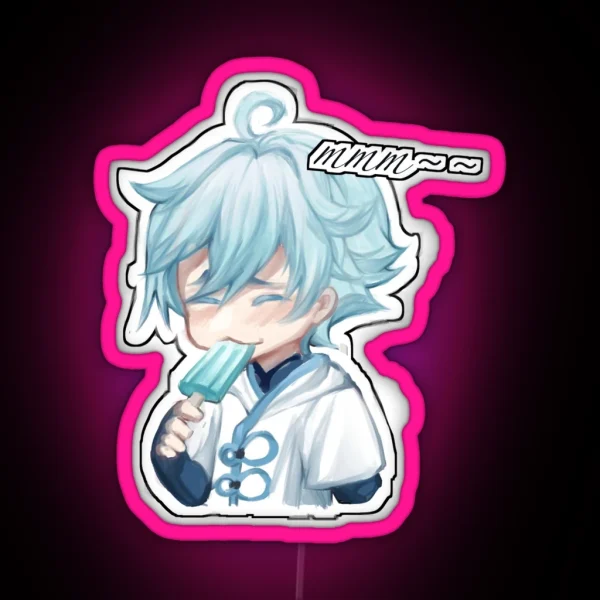 Chongyun Fanmade Genshin Merch RGB Neon Sign