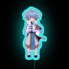 Vibrant Chongyun fan art neon sign for Genshin Impact enthusiasts everywhere.