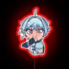 Glowing Chongyun Character Neon Sign for Genshin Impact Fan Room Decor