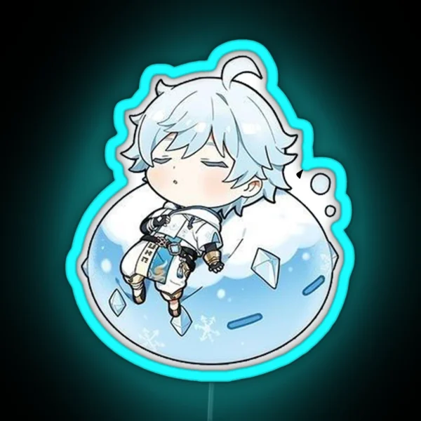 Chongyun S Sweet Dream And Cryo Slime RGB Neon Sign