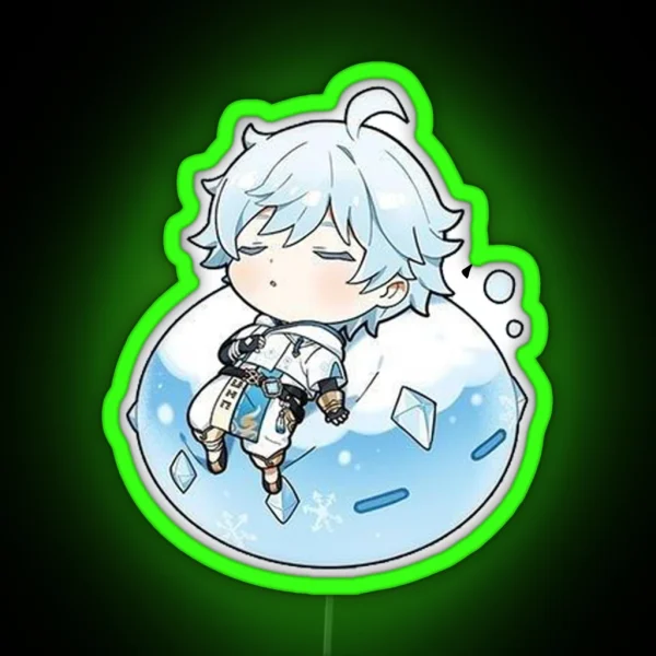 Chongyun S Sweet Dream And Cryo Slime RGB Neon Sign