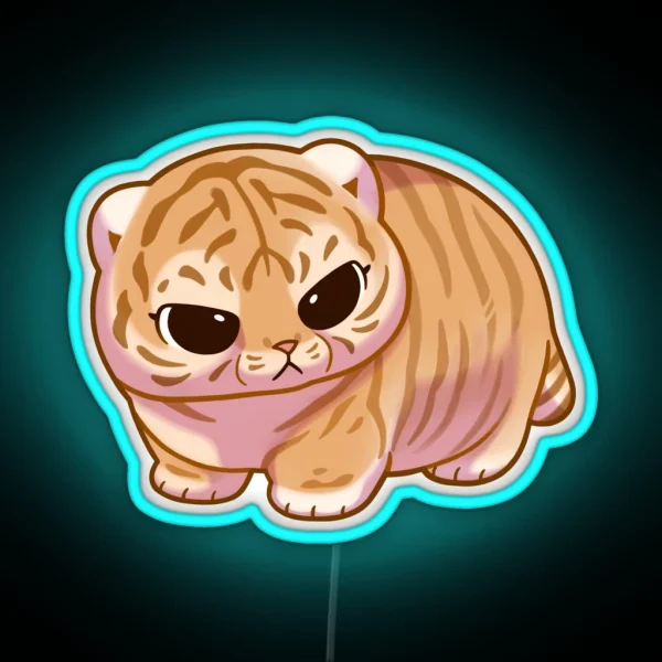 Chonky Tiger RGB Neon Sign