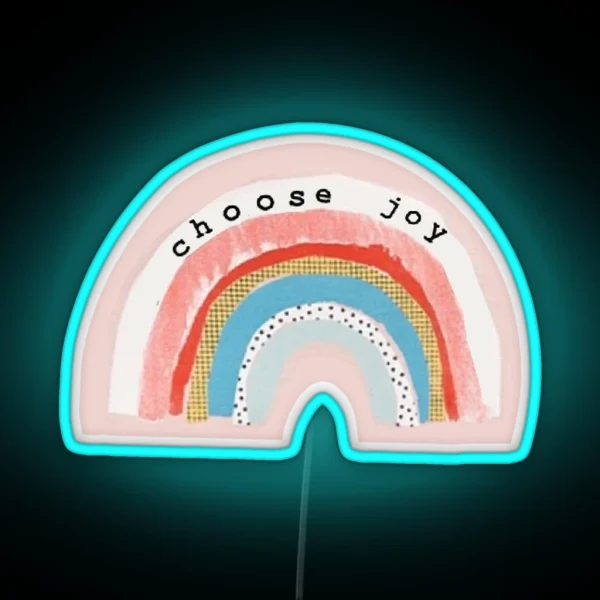 Choose Joy Happy Positivity Vsco Cute Saying Aesthetic RGB Neon Sign