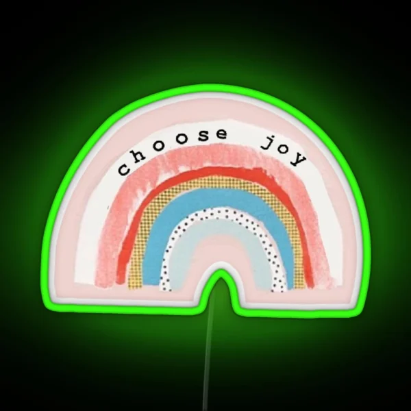 Choose Joy Happy Positivity Vsco Cute Saying Aesthetic RGB Neon Sign
