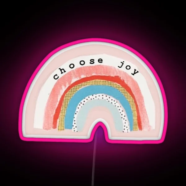 Choose Joy Happy Positivity Vsco Cute Saying Aesthetic RGB Neon Sign