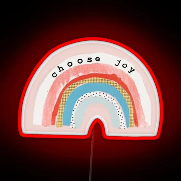 Choose Joy Happy Positivity Vsco Cute Saying Aesthetic RGB Neon Sign
