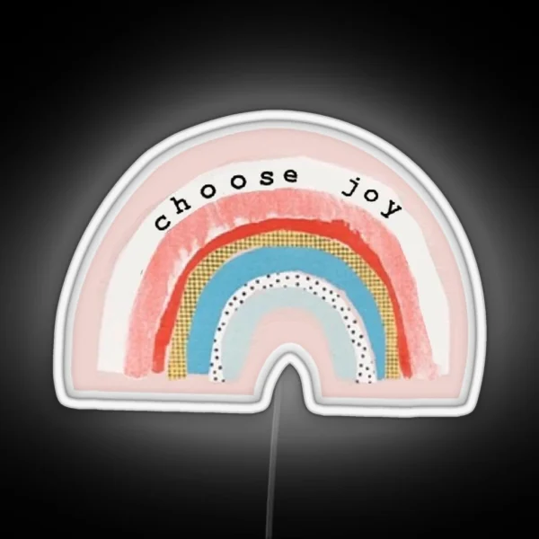 Choose Joy Happy Positivity Vsco Cute Saying Aesthetic RGB Neon Sign