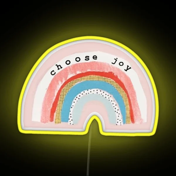 Choose Joy Happy Positivity Vsco Cute Saying Aesthetic RGB Neon Sign