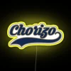 Unique customizable LED sign with vibrant chorizo-themed colorful rgb lighting