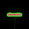 Vintage France inspired colorful Chouette Sweet neon bar decor lighting