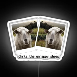 Chris The Unhappy Sheep RGB Neon Sign