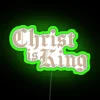 RGB Neon Sign 'Christ is King' Home Decor Christian Wall Art