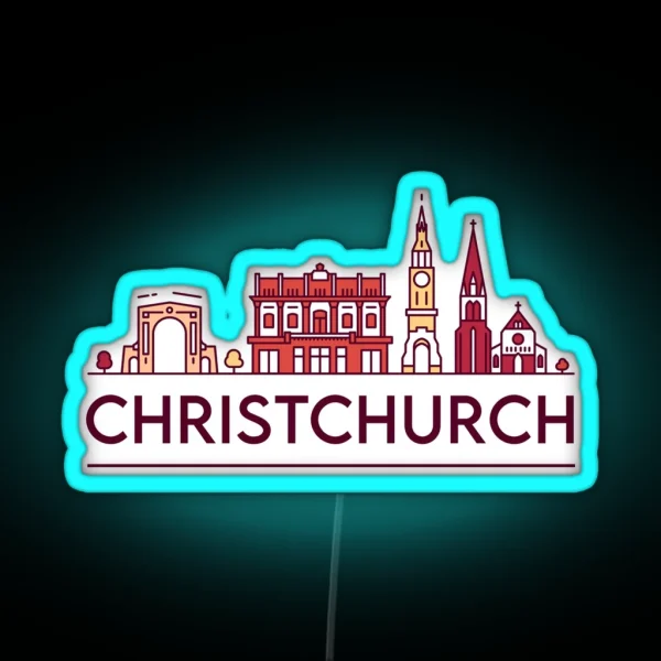 Christchurch Cityscape RGB Neon Sign