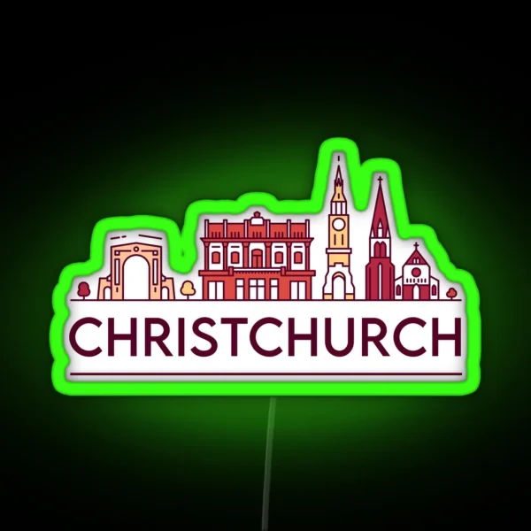 Christchurch Cityscape RGB Neon Sign