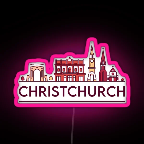 Christchurch Cityscape RGB Neon Sign