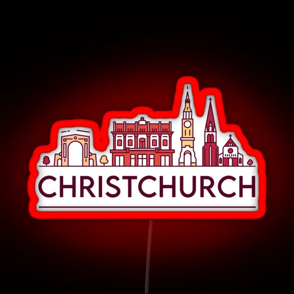 Christchurch Cityscape RGB Neon Sign