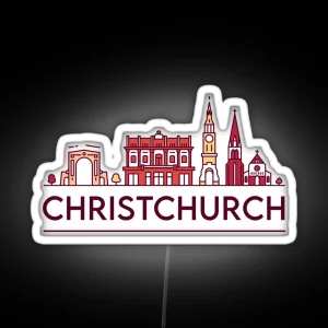 Christchurch Cityscape RGB Neon Sign