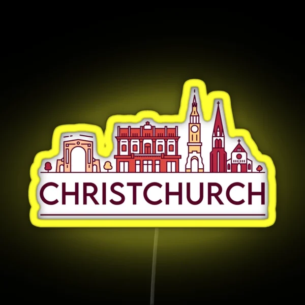 Christchurch Cityscape RGB Neon Sign