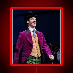 Christian Borle Charlie And The Chocolate Factory Willy Wonka Falsettos RGB Neon Sign