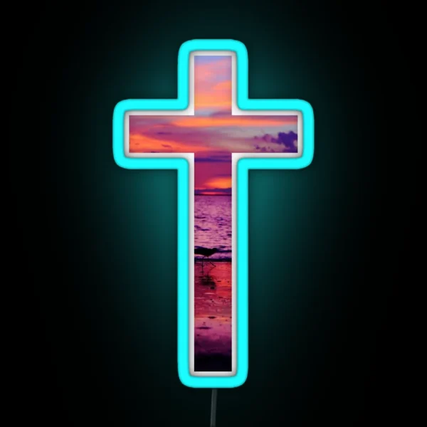 Christian Cross RGB Neon Sign