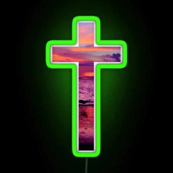 Christian Cross RGB Neon Sign