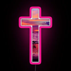 Christian Cross RGB Neon Sign